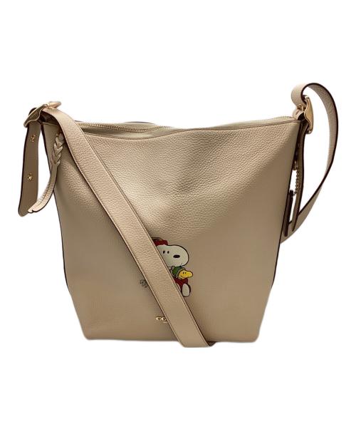 COACH（コーチ）COACH (コーチ) COACH / コーチ / PEANUTS / ピーナッツ / CF292 / レザーショルダーバッグ アイボリーの古着・服飾アイテム