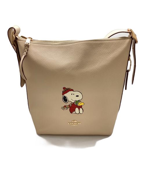 COACH（コーチ）COACH (コーチ) COACH / コーチ / PEANUTS / ピーナッツ / CF292 / レザーショルダーバッグ アイボリーの古着・服飾アイテム