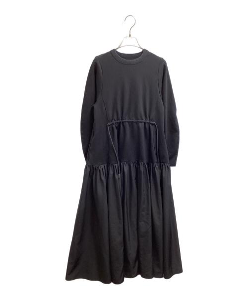 ADAM ET ROPE FEMME（アダムエロペファム）ADAM ET ROPE FEMME (アダムエロペファム) タフタコンビワンピース / GAE-23130-B ブラック サイズ:FREEの古着・服飾アイテム