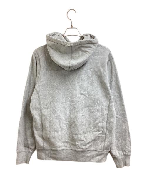 SUPREME（シュプリーム）SUPREME (シュプリーム) S Logo Quilted Hooded Sweatshirt/S / ロゴキルティングフーディスウェット / 20SS グレー サイズ:Mの古着・服飾アイテム