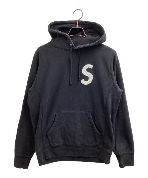 SUPREME（シュプリーム）SUPREME (シュプリーム) S Logo Quilted Hooded Sweatshirt/S / ロゴ キルティング フーディ スウェット / 20SS ブラック サイズ:Mの古着・服飾アイテム