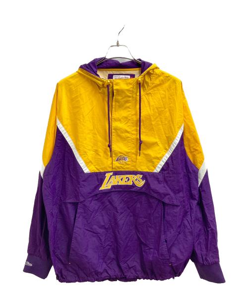 MITCHELL & NESS（ミッチェルアンドネス）MITCHELL & NESS (ミッチェルアンドネス) アノラックパーカー / レイカーズ / Lakers イエロー×パープル サイズ:XLの古着・服飾アイテム