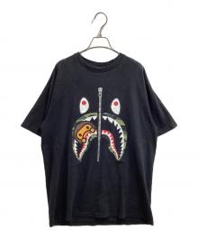 A BATHING APE（ア ベイシング エイプ）の古着「BAPE 1st Camo Milo Shark Tee / ベイプファーストカモマイロシャークTEE / 002TEJ801005M」｜ブラック
