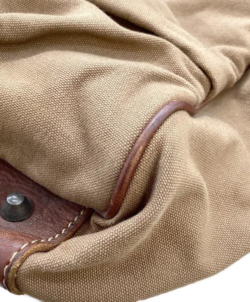 DRIES VAN NOTEN（ドリスヴァンノッテン）DRIES VAN NOTEN (ドリスヴァンノッテン) レザーキャンバストートバッグ ブラウンの古着・服飾アイテム