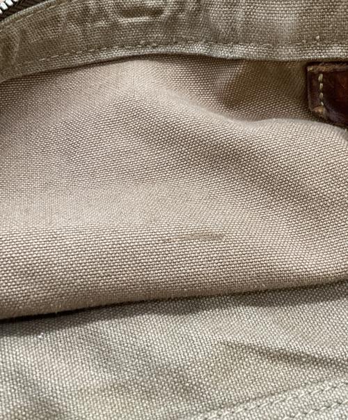 DRIES VAN NOTEN（ドリスヴァンノッテン）DRIES VAN NOTEN (ドリスヴァンノッテン) レザーキャンバストートバッグ ブラウンの古着・服飾アイテム