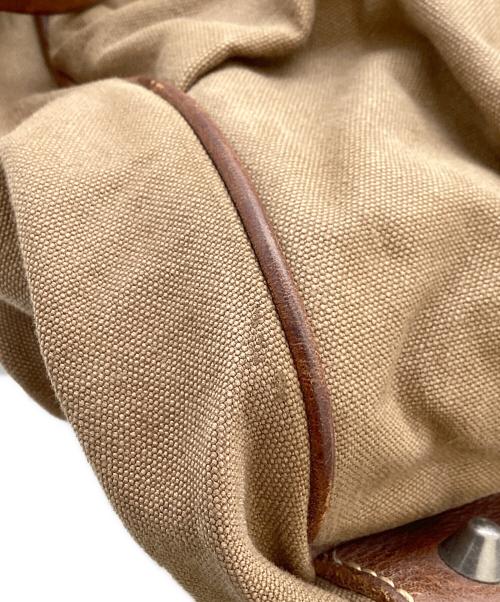 DRIES VAN NOTEN（ドリスヴァンノッテン）DRIES VAN NOTEN (ドリスヴァンノッテン) レザーキャンバストートバッグ ブラウンの古着・服飾アイテム
