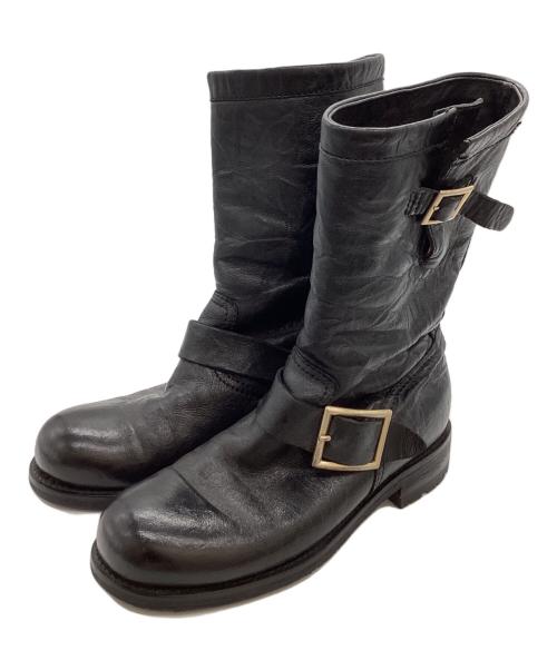 JIMMY CHOO（ジミーチュウ）JIMMY CHOO (ジミーチュウ) バックル ショートブーツ / YOUTH ブラック サイズ:35 1/2の古着・服飾アイテム