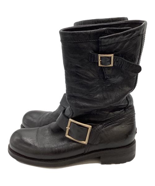 JIMMY CHOO（ジミーチュウ）JIMMY CHOO (ジミーチュウ) バックル ショートブーツ / YOUTH ブラック サイズ:35 1/2の古着・服飾アイテム