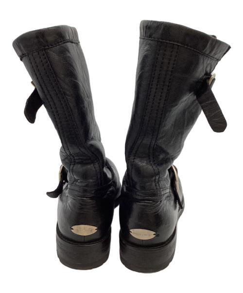 JIMMY CHOO（ジミーチュウ）JIMMY CHOO (ジミーチュウ) バックル ショートブーツ / YOUTH ブラック サイズ:35 1/2の古着・服飾アイテム