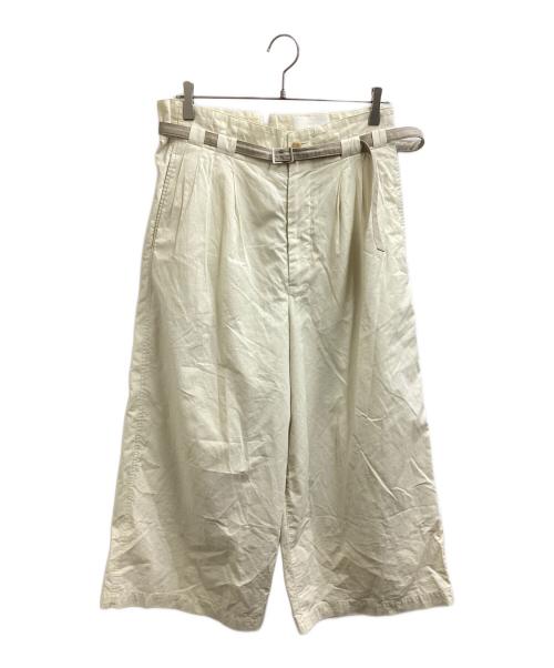 IRENISA（イレニサ）IRENISA (イレニサ) CROPPED WIDE TROUSERS / クロップドワイドトラウザー / IH-24SS-P030-AZ ホワイト サイズ:2の古着・服飾アイテム