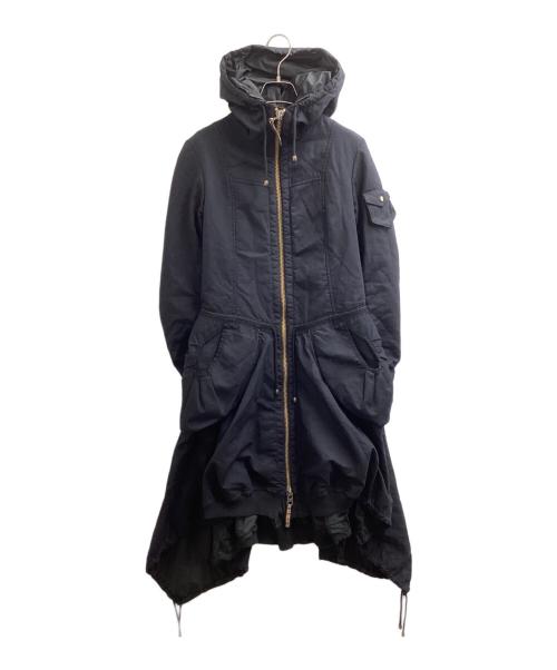 MARITHE+FRANCOIS GIRBAUD（マリテフランソワジルボー）MARITHE+FRANCOIS GIRBAUD (マリテフランソワジルボー) 変形モッズコート ネイビー サイズ:Mの古着・服飾アイテム