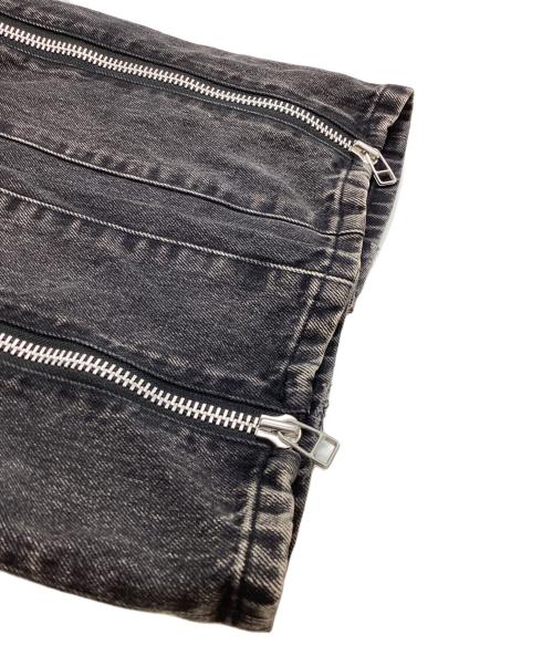 JOHN LAWRENCE SULLIVAN（ジョン ローレンス サリバン）JOHN LAWRENCE SULLIVAN (ジョン ローレンス サリバン) BLEACHED DENIM ZIPPED PANTS / ブリーチデニムジップパンツ / 2A008-0320-15 ブラック サイズ:48の古着・服飾アイテム