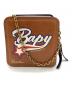 BABY BY A BATHING APE（ベイビーバイアベイジングエイプ）の古着「チェーン スクエアハンドバッグ　BPYBGBA70XXD」｜ブラウン