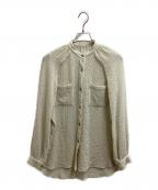 MAISON SPECIALメゾンスペシャル）の古着「MAISON SPECIAL / メゾンスペシャル / ケープスリーブシアーサッカーシャツ / 21231315103」｜ベージュ