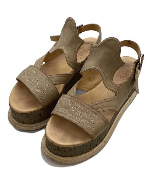 MM6 Maison Margiela（エムエムシックスメゾンマルジェラ）MM6 Maison Margiela (エムエムシックスメゾンマルジェラ) サンダル ベージュ サイズ:37の古着・服飾アイテム