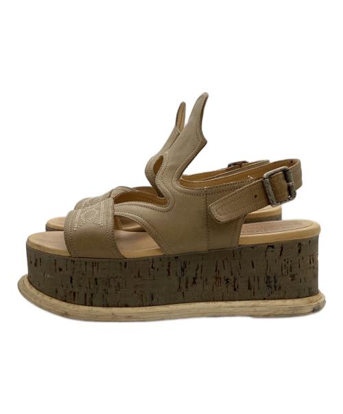 MM6 Maison Margiela（エムエムシックスメゾンマルジェラ）MM6 Maison Margiela (エムエムシックスメゾンマルジェラ) サンダル ベージュ サイズ:37の古着・服飾アイテム