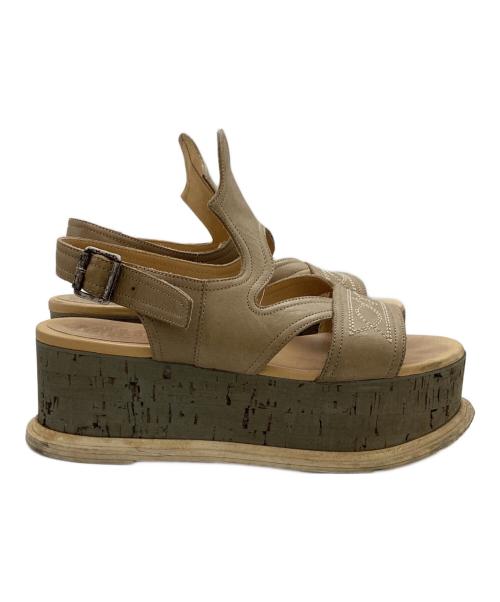 MM6 Maison Margiela（エムエムシックスメゾンマルジェラ）MM6 Maison Margiela (エムエムシックスメゾンマルジェラ) サンダル ベージュ サイズ:37の古着・服飾アイテム