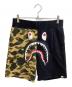 A BATHING APE（ア ベイシング エイプ）の古着「Shark Sweat Shorts / シャークスウェットショーツ　001SPD201008X」｜ブラック