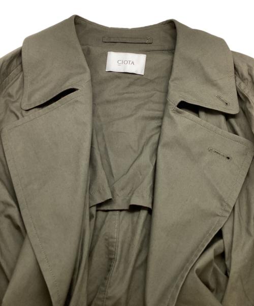 CIOTA（シオタ）CIOTA スビンコットン タイプライター タイロッケンコート / spin cotton type writer tielocken coat / wrap coat / COLM-106M / Made in JAPAN サイズ:5の古着・服飾アイテム