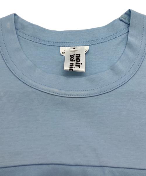noir kei ninomiya（ノワール ケイ ニノミヤ）noir kei ninomiya (ノワール ケイ ニノミヤ) チュールドッキングTシャツ / 3H-T007 / AD2021 ブルー サイズ:Sの古着・服飾アイテム