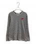 PLAY COMME des GARCONS（プレイコムデギャルソン）の古着「Border Long Sleeve T-Shirt / 長袖Tシャツ / AX-T164 / AD2024」｜ブラック