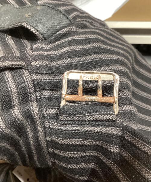 French Vintage（フレンチヴィンテージ）French Vintage (フレンチヴィンテージ) サイドアジャスター トラウザーパンツ / PARIS刻印針刺しシンチバック メタルボタン ブラック サイズ:W実寸85cmの古着・服飾アイテム