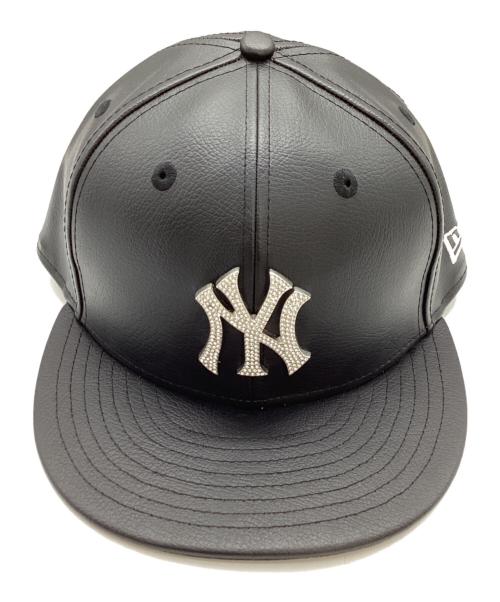 New Era（ニューエラ）New Era (ニューエラ) フェイクレザーラインストーンキャップ ブラック サイズ:7　3/8　（58.7cm）の古着・服飾アイテム