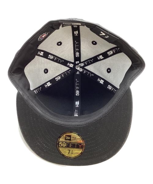 New Era（ニューエラ）New Era (ニューエラ) フェイクレザーラインストーンキャップ ブラック サイズ:7　3/8　（58.7cm）の古着・服飾アイテム