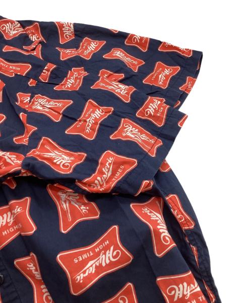 Hysteric Glamour（ヒステリックグラマー）Hysteric Glamour (ヒステリックグラマー) HIGH TIMES総柄半袖エンジニアシャツ 02182AH10 レッド サイズ:Lの古着・服飾アイテム