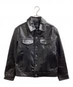 COACHコーチ）の古着「レザートラッカージャケット / Leather jacket / CM795」｜ブラック