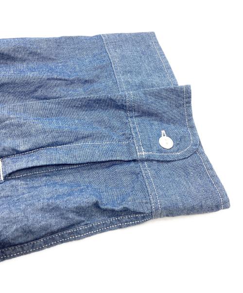 THE CORONA UTILITY（コロナユーティリティ）THE CORONA UTILITY (コロナユーティリティ) NAVY 1POCKET SHIRT Chambray ネイビー ワンポケット シャツ シャンブレー C-OY 3824 インディゴ サイズ:Lの古着・服飾アイテム