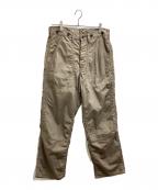 POST O'ALLSポストオーバーオールズ）の古着「cotton satin brown pa-015 