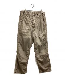 POST O'ALLS（ポストオーバーオールズ）の古着「cotton satin brown pa-015 "Dead Stock"」｜ベージュ