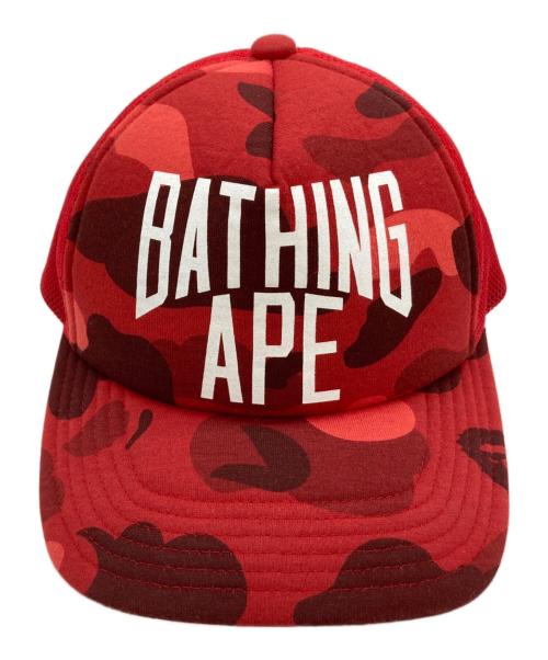 A BATHING APE（ア ベイシング エイプ）A BATHING APE (ア ベイシング エイプ) キャップ / cap / 001CPK301005M レッド サイズ:FREEの古着・服飾アイテム