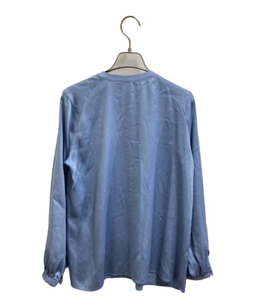 ANAYI（アナイ）ANAYI (アナイ) サテンステッチフリル ブラウス / 102327-13-300-04-360 / 2023年モデル ブルー サイズ:36の古着・服飾アイテム