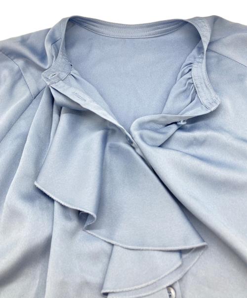 ANAYI（アナイ）ANAYI (アナイ) サテンステッチフリル ブラウス / 102327-13-300-04-360 / 2023年モデル ブルー サイズ:36の古着・服飾アイテム