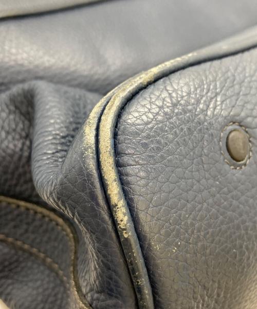 Daniel&Bob（ダニエル＆ボブ）Daniel&Bob (ダニエル＆ボブ) GHETTI ALCE レザーハンドバッグ イタリア製 ネイビーの古着・服飾アイテム