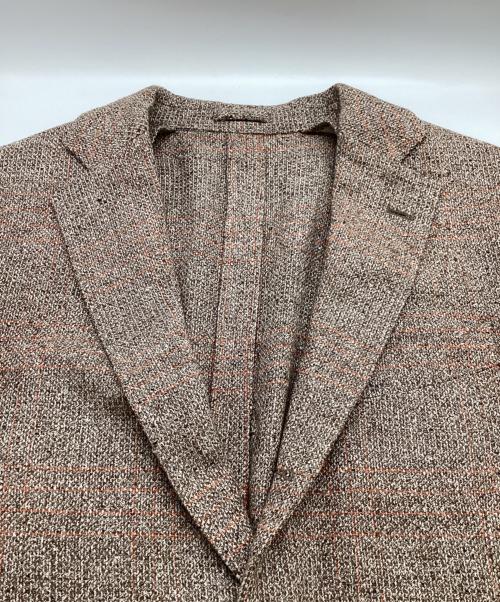 LARDINI（ラルディーニ）LARDINI (ラルディーニ) シルクコットンジャケット ブラウン サイズ:50の古着・服飾アイテム