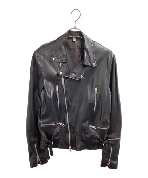 TAGLIATORE（タリアトーレ）TAGLIATORE レザーライダースジャケット / Leather Riders Jacket / Motorcycle Jacket / FLOYD / イタリア製 / Made in Italy  ブラック サイズ:48の古着・服飾アイテム