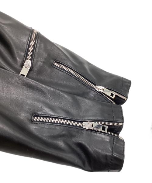 TAGLIATORE（タリアトーレ）TAGLIATORE レザーライダースジャケット / Leather Riders Jacket / Motorcycle Jacket / FLOYD / イタリア製 / Made in Italy  ブラック サイズ:48の古着・服飾アイテム