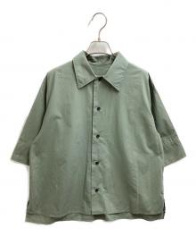 CABAN（キャバン）の古着「コットンタイプライター ハーフスリーブシャツ / 39-01-91-01209」｜グリーン
