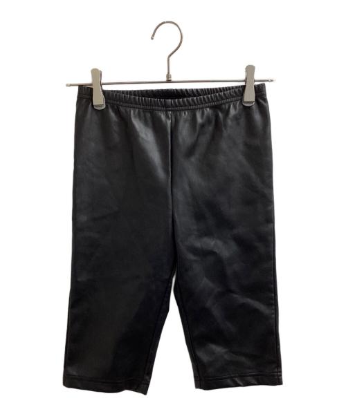 MM6 Maison Margiela（エムエムシックスメゾンマルジェラ）MM6 Maison Margiela (エムエムシックスメゾンマルジェラ) フェイクレザー ストレッチショートパンツ / S52MU0088 ブラック サイズ:36の古着・服飾アイテム