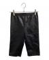 MM6 Maison Margiela（エムエムシックスメゾンマルジェラ）の古着「フェイクレザー ストレッチショートパンツ / S52MU0088」｜ブラック