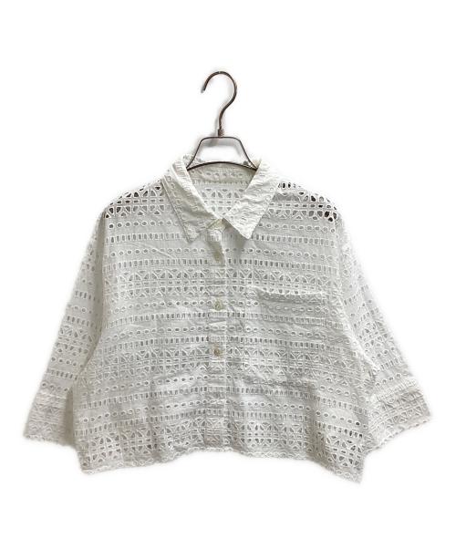 Spick and Span（スピック＆スパン）Spick and Span (スピックアンドスパン) レースショートシャツ / 24-051-200-9010-2-0 ホワイト サイズ:FREEの古着・服飾アイテム