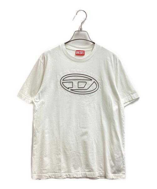 DIESEL（ディーゼル）DIESEL (ディーゼル) T-Just-Bigoval Vintage Cotton Jersey T / OBEAF / トルコ製 ホワイト サイズ:Sの古着・服飾アイテム