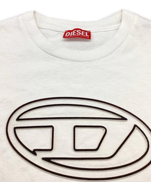 DIESEL（ディーゼル）DIESEL (ディーゼル) T-Just-Bigoval Vintage Cotton Jersey T / OBEAF / トルコ製 ホワイト サイズ:Sの古着・服飾アイテム