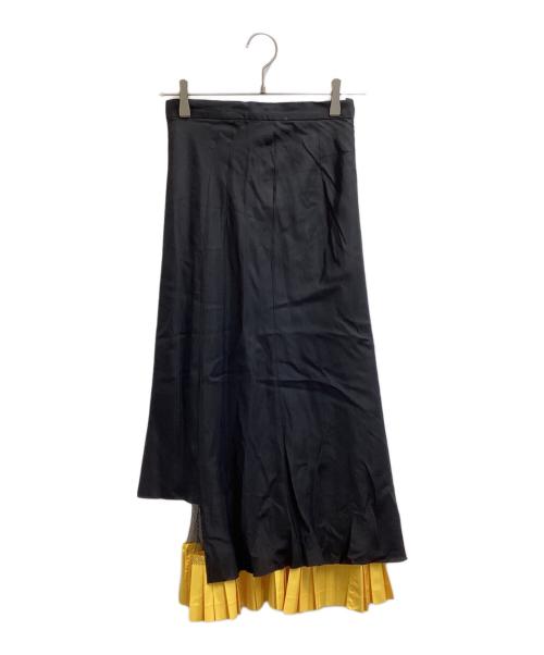 TOGA VIRILIS（トーガ ビリリース）TOGA VIRILIS (トーガ ビリリース) レイヤードメッシュプリーツロングスカート / 日本製 ブラック サイズ:34の古着・服飾アイテム