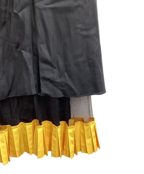 TOGA VIRILIS（トーガ ビリリース）TOGA VIRILIS (トーガ ビリリース) レイヤードメッシュプリーツロングスカート / 日本製 ブラック サイズ:34の古着・服飾アイテム