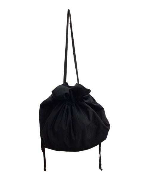 Y's（ワイズ）Y's (ワイズ) ウールギャバジンギャザードレープシームレスバルーンバッグ / YC-105-100 / 19AW ブラックの古着・服飾アイテム