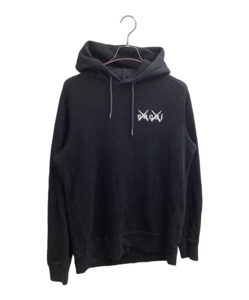 sacai（サカイ）sacai (サカイ) KAWS (カウズ) Embroidery Hoodie　21-0283S ブラック サイズ:4の古着・服飾アイテム